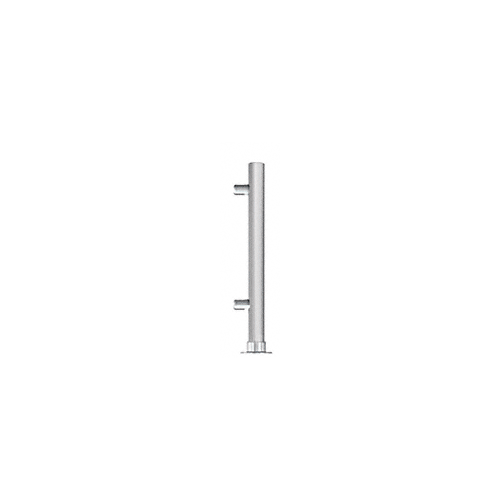CRL PP46REBS Brushed Stainless 18" High 1-1/2" Round PP46 Contemporary Series Slant Front Counter/Partition Right End Post