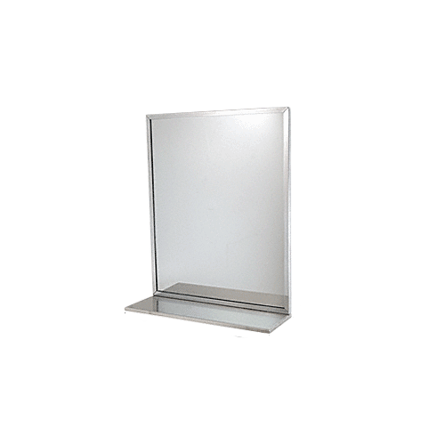 CRL B1661620 Stainless Steel 16" x 20" Bobrick Mirror-Shelf Combination