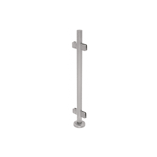 CRL PS36CBS Brushed Stainless 36" Steel Square Glass Clamp 180 Degree Center Post Railing Kit