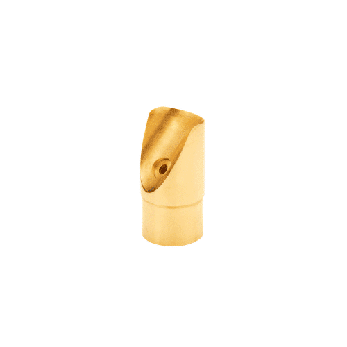Polished Brass 45 Degree Coped Perpendicular Collar for 1-1/2" Tubing