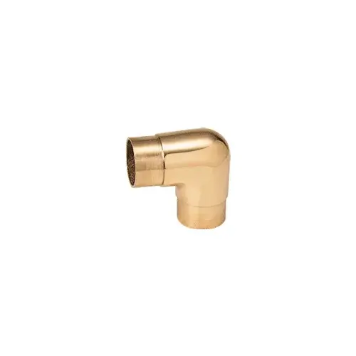 Polished Brass Sharp Radius 90 Degree Corners for 1-1/2" Tubing