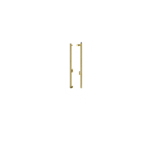 Polished Brass Left Hand Double Acting Rail Mount Keyed Access "JS" Exterior Top Securing Deadbolt Handle