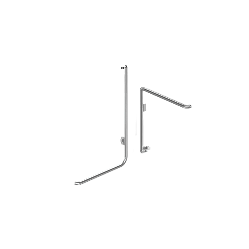 Polished Stainless Left Hand Reverse Rail Mount Retainer Plate "D" Exterior Bottom Securing Electronic Egress Control Handle