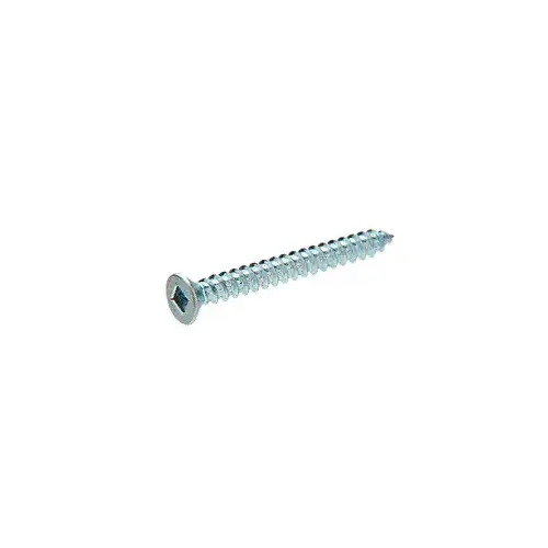 8 x 1" Square Drive (Robertson) Flat Head Sheet Metal Screws Bright Zinc Plated