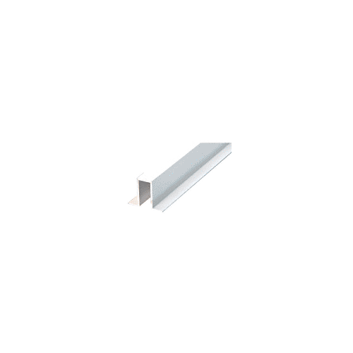 White 240" Length Hat Channel for Fixed Glazing