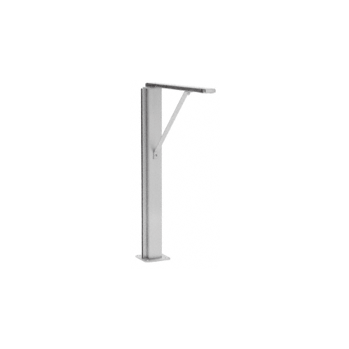 CRL SG400CBS Brushed Stainless Center 12" Plaza Series Sneeze Guard Post With Top Shelf