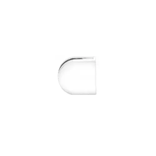 White Z-Series Round Type 2" Radius Base Zinc Clamp for 3/8" Glass