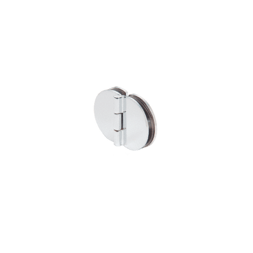 Chrome 180 Degree Glass-to-Glass Cabinet Hinge - pack of 2