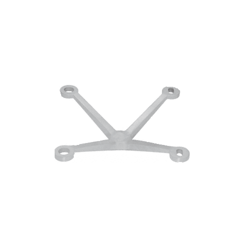Brushed Stainless Regular Duty Spider Fitting 4-Way Arm Column Mount