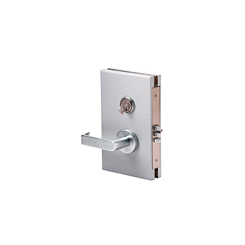 Brushed Stainless 6" x 10" LHR Center Lock With Deadlatch in Class Room Function