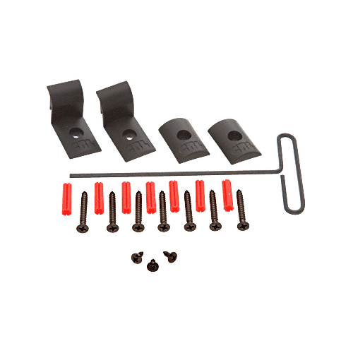 CRL EK68BL Oil Rubbed Bronze Suite Series Hardware Pack for Brite Anodized and Brushed Nickel Kits