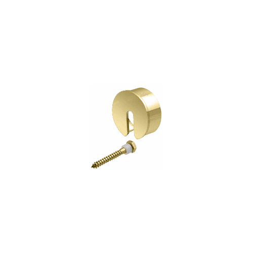 Polished Brass Stabilizing End Cap for 3-1/2" Cap Railing