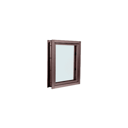 Dark Bronze Aluminum Clamp-On Frame Interior Glazed Vision Window