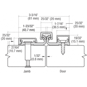 CRL 25083A Satin Anodized 250 Series Heavy-Duty Full Surface Continuous ...