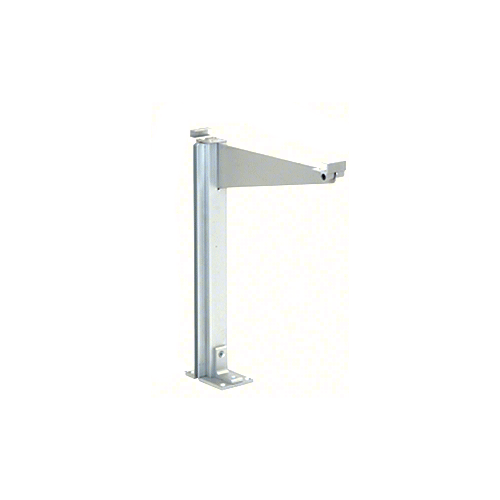 Brite Anodized 18" High Left Hand Open End Design Series Partition Post with 12" Deep Top Shelf