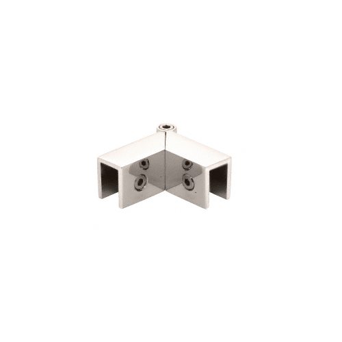 Polished Nickel Adjustable "Sleeve Over" Glass Clamp