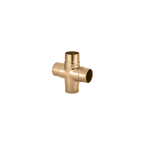 Polished Brass Flush Cross for 1-1/2" Tubing