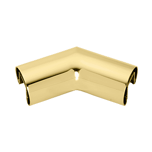 Polished Brass 2-1/2" Diameter 135 Degree Horizontal Corner for 1/2 or 5/8" Glass Cap Railing