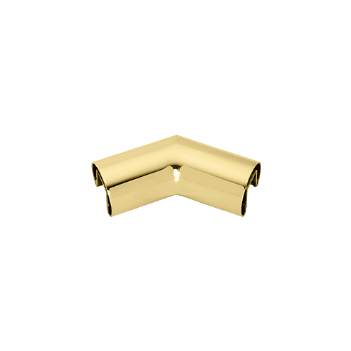 Polished Brass 2-1/2" Diameter 135 Degree Horizontal Corner for 1/2 or 5/8" Glass Cap Railing Polished Brass 2-1/2" Diameter 135 Degree Horizontal Corner for 1/2 or 5/8" Glass Cap Railing