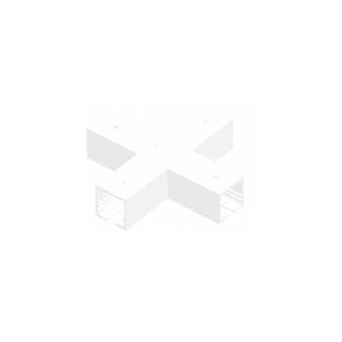 White Powder Painted Standard Manual 4-Way Cross Intersection