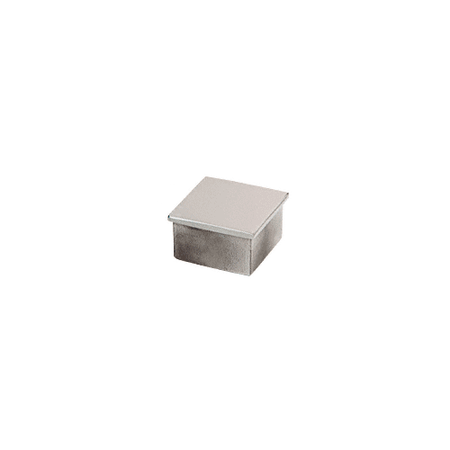 Brushed Stainless 1-1/2" Square Flat End Cap