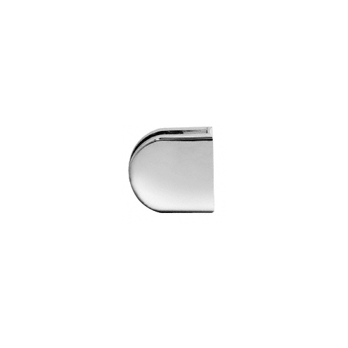 Polished Stainless Z-Series Round Type 2" Radius Base Stainless Steel Clamp for 3/8" Glass