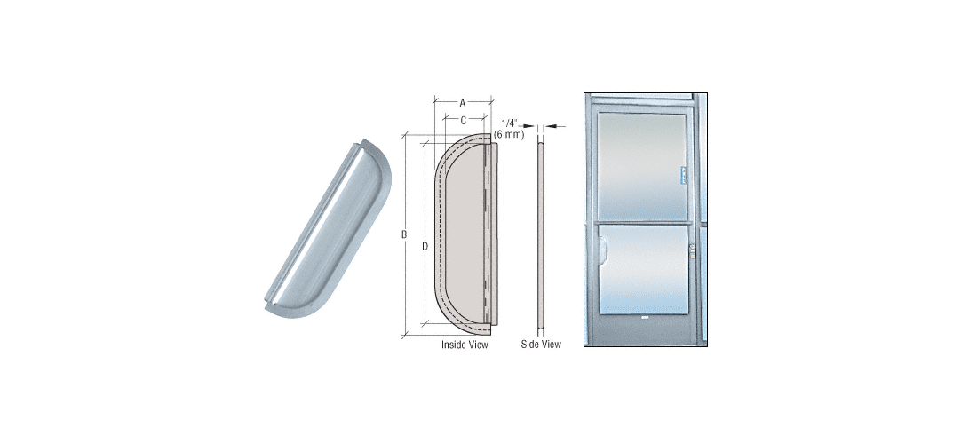 Glass door with mail slot