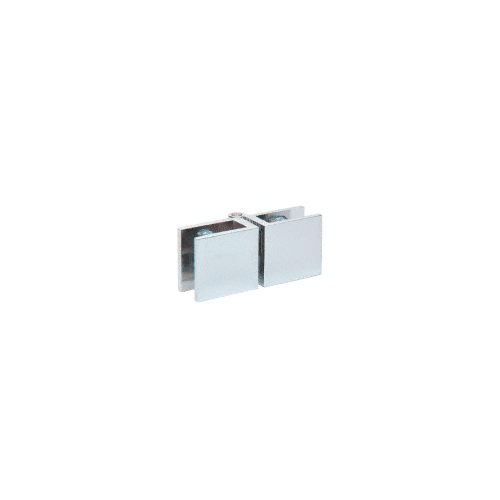 Chrome Wide Face Glass-to-Glass In-Swing Set Screw Hinge - pack of 2