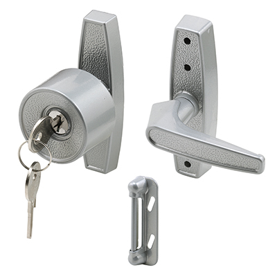 Keyed Aluminum Screen and Storm Door Knob Latch With 3" Screw Holes