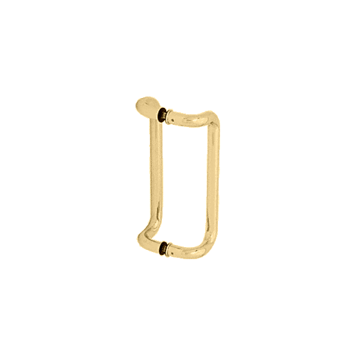 Brass 12" Glass Mounted Offset Pull Handle Brass 12" Glass Mounted Offset Pull Handle