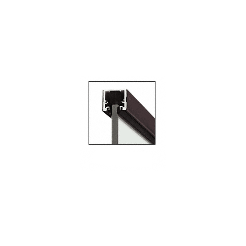 Black Bronze Anodized 240" U-Channel with Roll-In Top Load Gasket Black Bronze Anodized 240" U-Channel with Roll-In Top Load Gasket