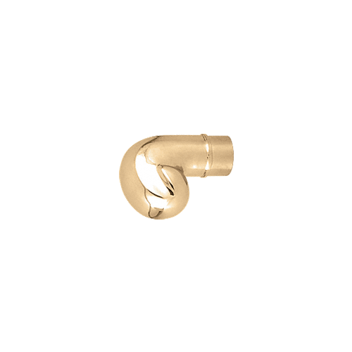 CRL HR15EPB Polished Brass End Scroll for 1-1/2" Tubing