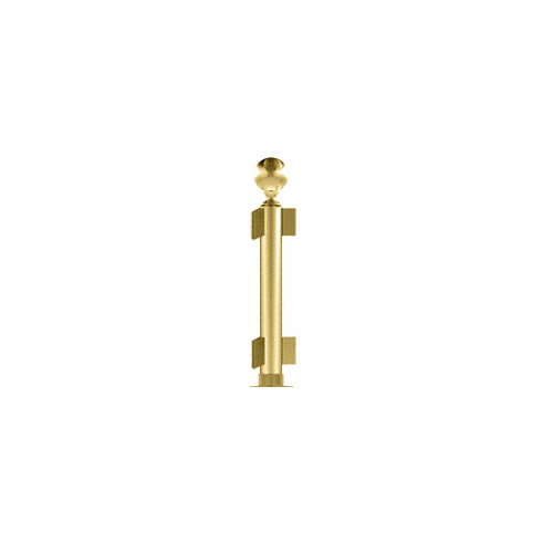 Polished Brass 16" Round PP05 Elegant Series Counter/Partition 135 Degree Post with Air Space