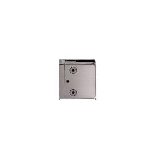 Brushed Nickel Z-Series Square Type Radius Base Zinc Clamp for 1/4" and 5/16" Glass