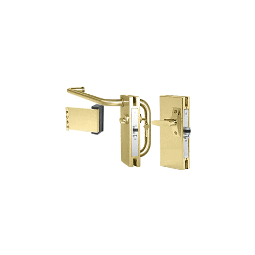 Polished Brass 4" x 10" LH Custom Center Lock with Deadlatch Polished Brass 4" x 10" LH Custom Center Lock with Deadlatch
