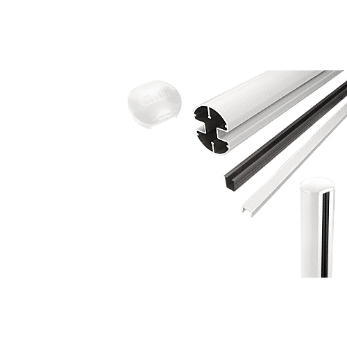 Sky White AWS 3" Diameter Round 180 Degree 60" End Post Kit Sky White AWS 3" Diameter Round 180 Degree 60" End Post Kit