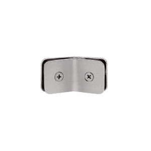 Brushed Nickel 135 Degree Junior Traditional Style Glass-to-Glass Clamp for 1/4" Glass