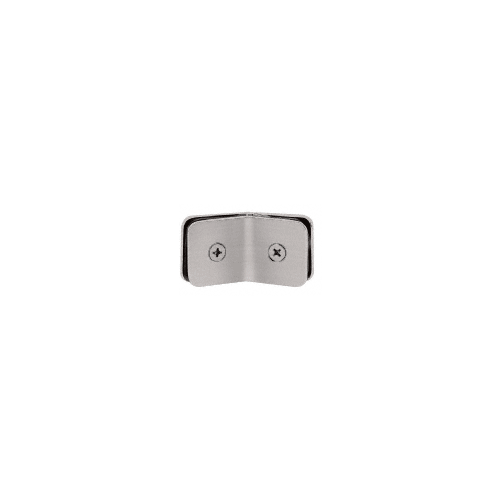 Brushed Nickel 135 Degree Junior Traditional Style Glass-to-Glass Clamp for 1/4" Glass