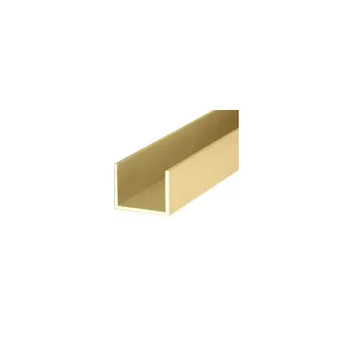 Gold Anodized 3/4" Extrusions, Aluminum, Metal, 31-CH20-AL, KN102111, 3/4" U-Channel  84" Stock Length