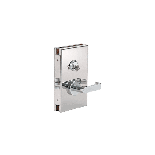 Polished Stainless 6" x 10" RHR Center Lock With Deadlatch in Class Room Function