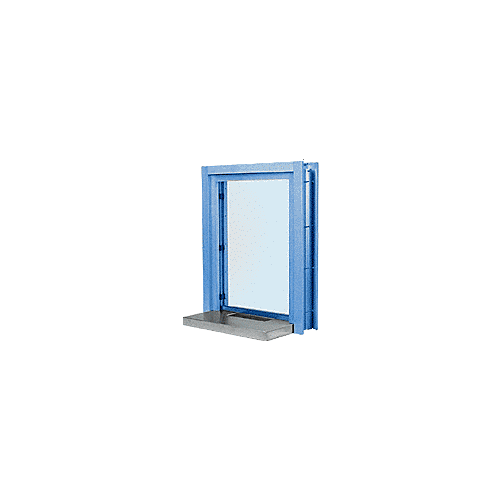 Painted (Specify) Aluminum Clamp-On Frame Interior Glazed Exchange Window with 18" Shelf and Deal Tray