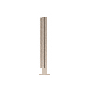 CRL PP41LBS Brushed Stainless 16" High 1-1/2" Square PP41 Plaza Series Counter/Partition Corner Post With Air Space
