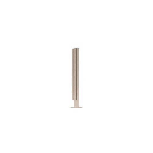 CRL PP41LBS Brushed Stainless 16" High 1-1/2" Square PP41 Plaza Series Counter/Partition Corner Post With Air Space