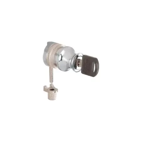 Chrome Keyed Alike Plunger Lock for 3/8" Glass