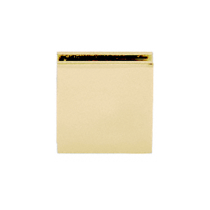 Notch In Glass Fixed Panel U Clamp With Satin Brass Finish