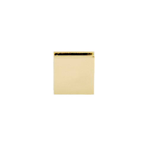CRL SGCU1SB Satin Brass Square Style Notch-in-Glass Fixed Panel U-Clamp