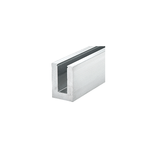 CRL B7S10F B7S Series Mill Aluminum 120" Heavy-Duty Square Base Shoe Fascia Mount Drilled for 3/4" Glass