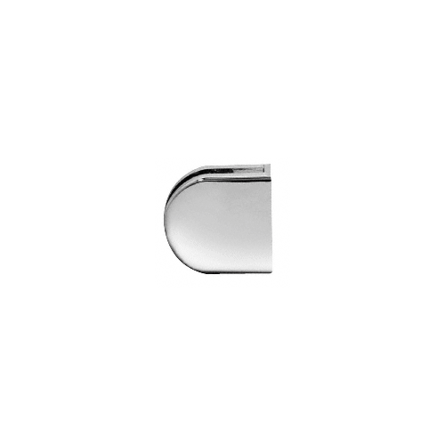 Polished Stainless Z-Series Round Type Flat Base Stainless Steel Clamp for 1/2" Glass