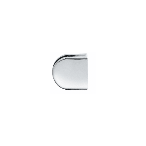 Chrome Z-Series Round Type 2" Radius Base Zinc Clamp for 3/8" Glass