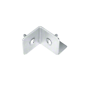 Satin Chrome Bullet Resistant Protective Barrier System 90 Degree Bottom Mount Outside Clamp